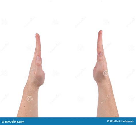 Two Hands Gesture Showing The Size Stock Photo Image 42969745