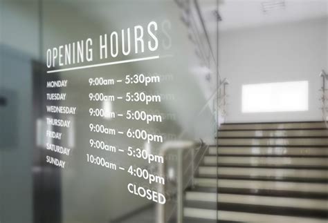 Custom Opening Hours Sign Opening Times Sticker For Your ...