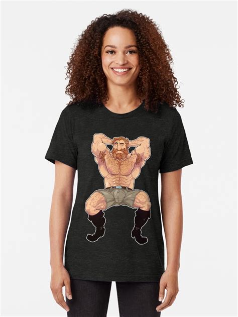 Gay Bear Man Flexing Muscles T Shirt By Vincettiart Redbubble