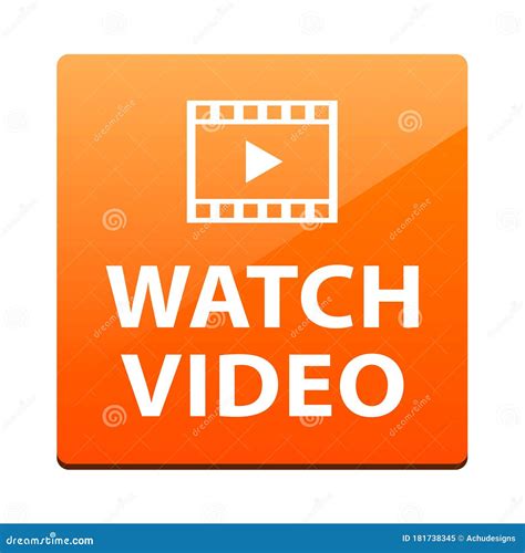 Watch Video Button Stock Vector Illustration Of Graphics 181738345