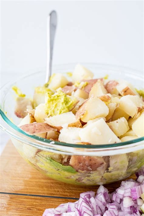 Healthy Vegan Potato Salad No Mayo Healthygirl Kitchen Recipe In