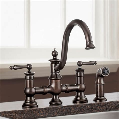 Moen S713orb Waterhill Two Handle Kitchen Faucet In Oil Rubbed Bronze