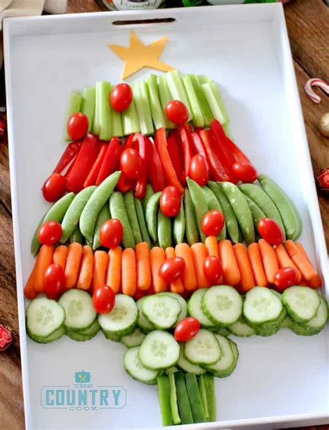 Christmas Tree Shaped Veggie Tray The Country Cook