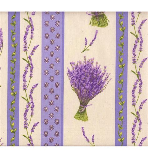 Provençal Lavender Stripe Cotton Print Lavender Textiles Français