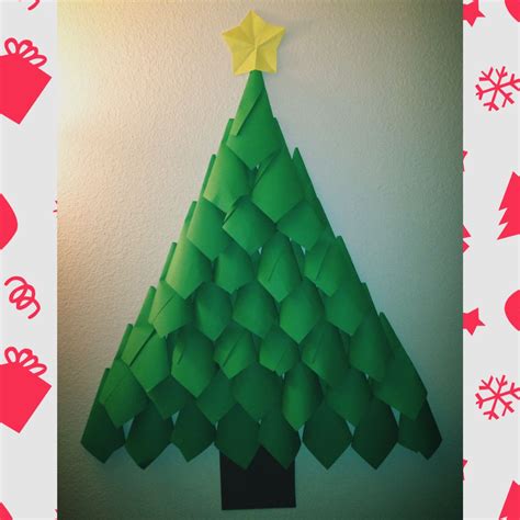 Made A Christmas Tree Completely Out Of Construction Paper