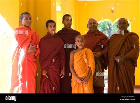 Buddhist Monks Sri Lanka Stock Photo Alamy