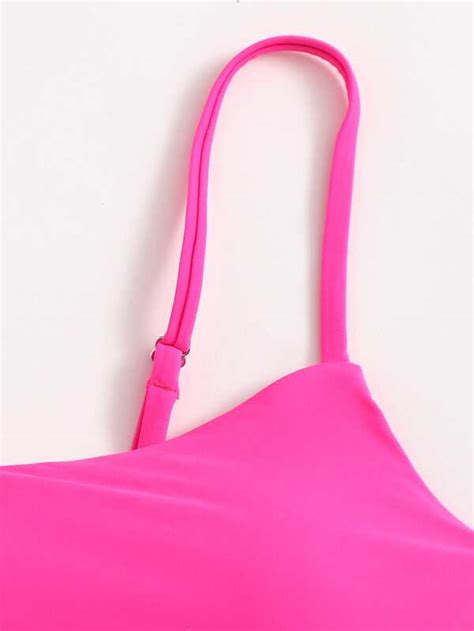 Shein Neon Pink Bikini Swimsuit Shein Usa