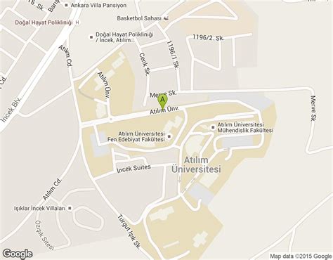 Ankara İncek Atılım Üniversitesi Harita Ankara İncek Atılım