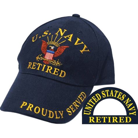Us Navy Retired Blue Hat Usn Cap Navy Retired Navy Veteran