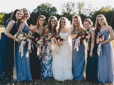 these mismatched bridesmaid dresses are the hottest trend