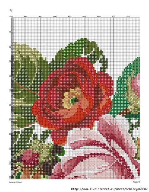 125381558_12.jpg (540×699) | Cross stitch flowers, Cross ...