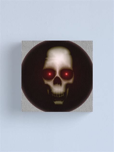 Evil Skull With Glowing Red Eyes Canvas Print By Lucid Reality