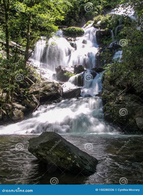 Catawba Falls In Pisgah National Forest Stock Photo Image Of