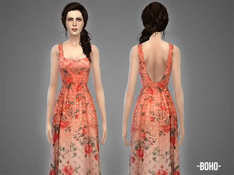 The Sims Resource Boho Summer Gown