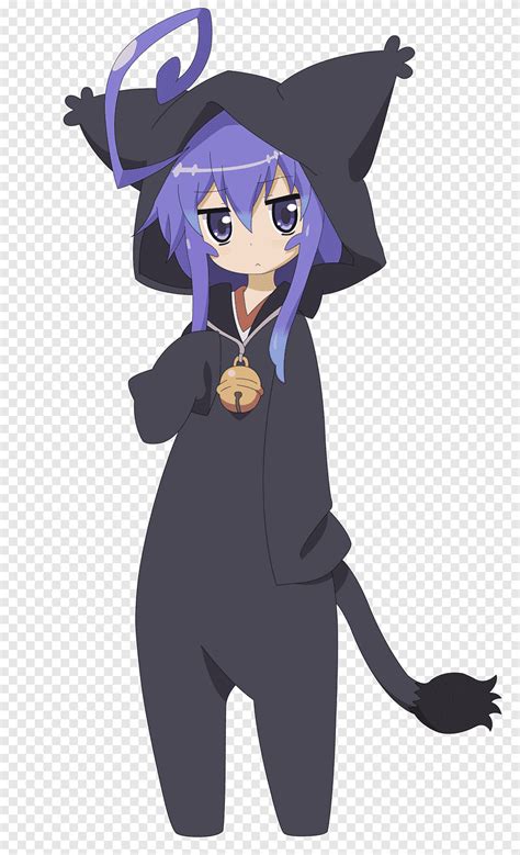 Yer Yer Anime Catgirl Çizim Tsundere Kedi Kulağı Mor Memeli Png Pngegg