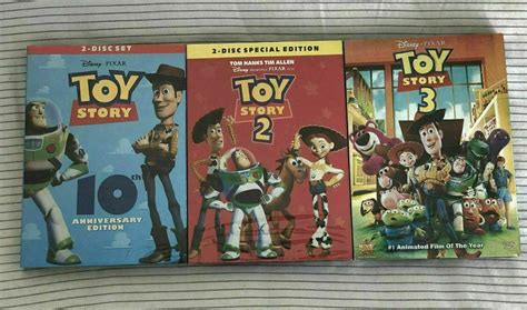 Toy Story 1 2 And 3 Trilogy 3 Dvd Combo Free Usps Shipping Dvd Hd