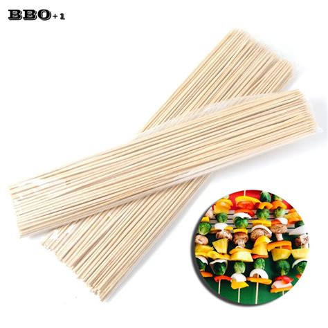 Natural Wooden Bamboo Bbq Skewers Disposable Meat Food Skewers Candy