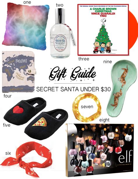 T Guide Secret Santa Ideas For 30 And 50 Budget