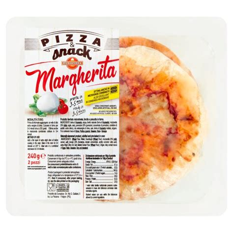Europizza Pizza And Snack Margherita 2 X 120g Tesco Groceries