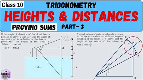 Heights And Distances Proving Sums Heights And Distances Prove That