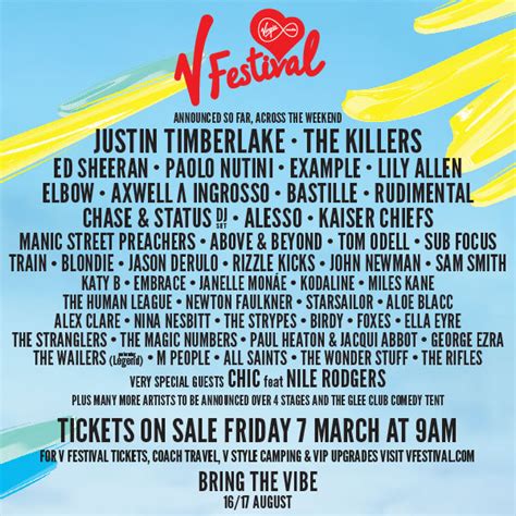 V Festival 2014 Line Up Announced Supajam News