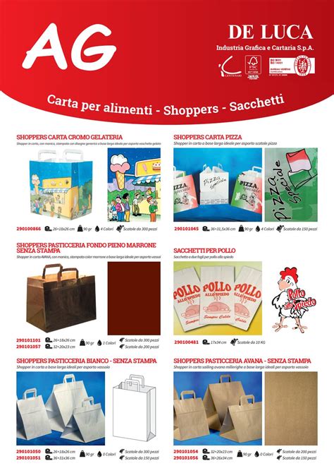 Buste e sacchetti in carta per alimenti. Catalogo Carta per Alimenti, Shoppers & Sacchetti - AG ...