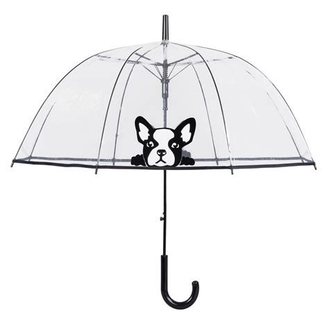 Clear Dome French Bulldog Umbrella Splash Innovations