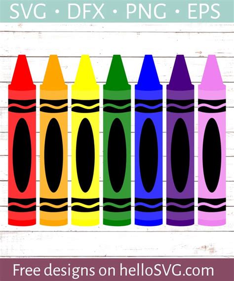 Crayons - Crayola Style SVG - Free SVG files | HelloSVG.com