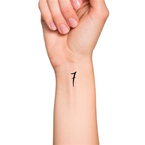Number 7 Seven Temporary Tattoo 7 Tattoo Bts Tattoo Etsy Canada