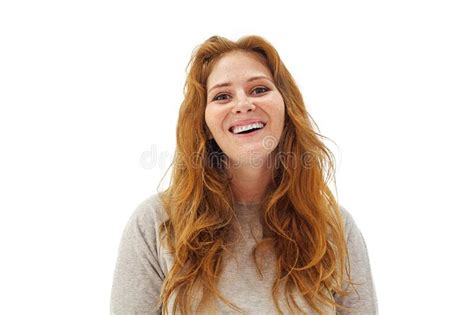 Portrait Of Pretty Healthy Beauty Redhead Woman With Long Healthy