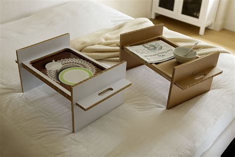 Tray Cardboard for bed | Bed tray diy, Cardboard furniture, Diy cardboard