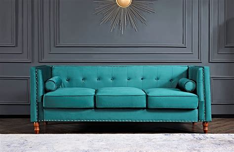 Buy Container Furniture Direct Modern Classic Velvet Chesterfield Sofa