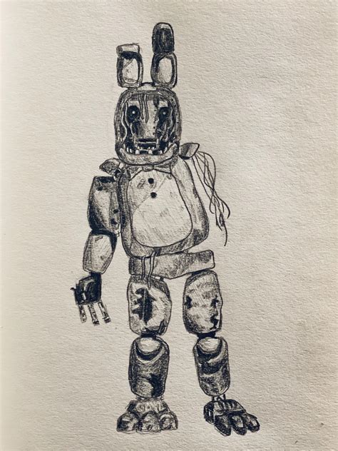 Fnaf Withered Bonnie Drawing