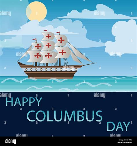 Happy Columbus Day Vector Illustration Stock Vector Image And Art Alamy
