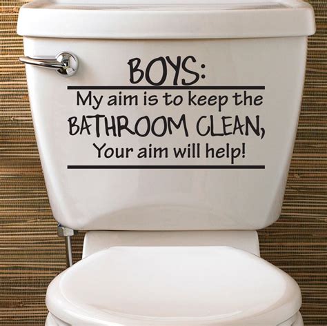 My Aim Is To Keep This Bathroom Clean Your Aim By Mpressvinyl