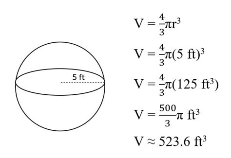 Volume Of A Sphere Answer 1 Math In Demand