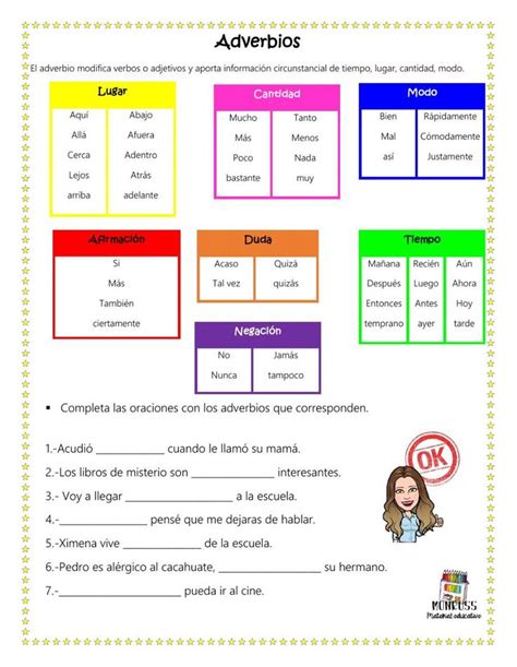 Adverbio Libreta Interactiva Spanish Classroom Spanish Worksheets