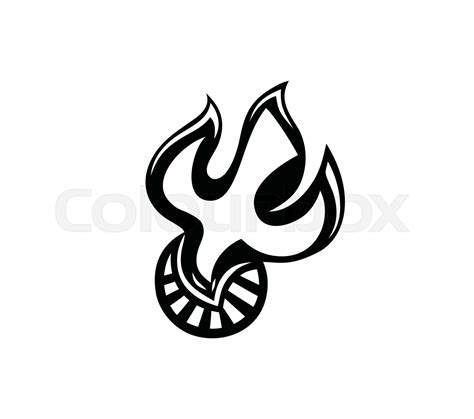 Holy Spirit Fire Logo Stock Vector Colourbox