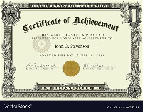 Business Certificate Royalty Free Vector Image