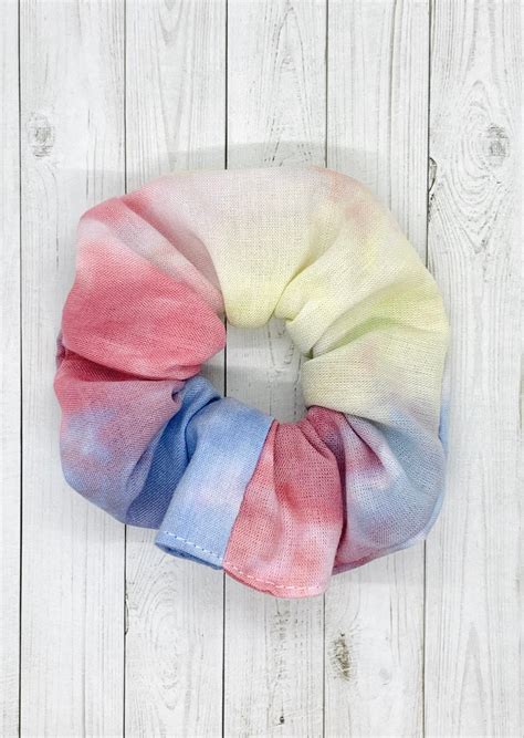 Tie Dye Multi Colored Scrunchies Etsy