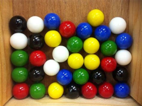 Mega Marbles Set Of 24 1″ Shooter Marbles Solid Colors 6 Of Each Color