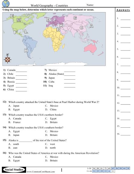 Ks2 geography worksheets volcano worksheet help teaching worksheets education teaching example ks2 naples and campania geography worksheet from b&c educational. World Geography - Countries worksheet | Social studies ...