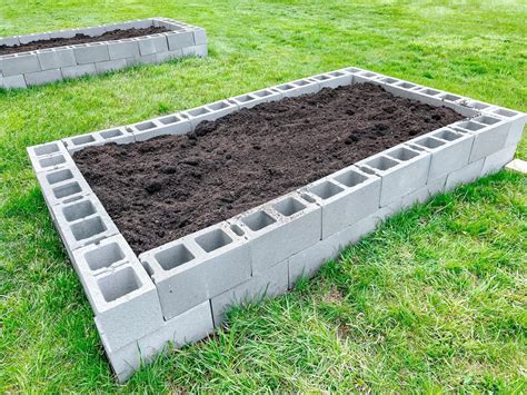 How To Make A Raised Garden Bed With Cement Blocks Fasci Garden