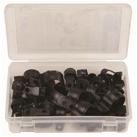 40 Piece Black Nylon Cable Clamp Set