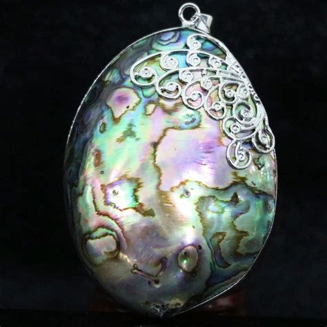 Charms Natural Abalone Shell 38x52mm Oval Pendant Hot Newly Making Jewelry Accessory B1111 In