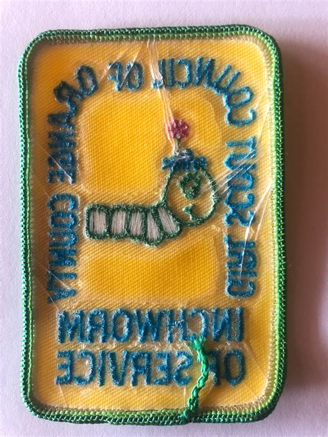 Girl Scout Council Of Orange County Inchworm Of Service Patch Etsy