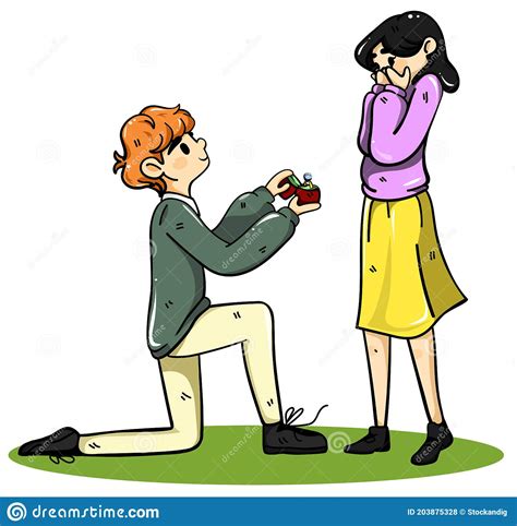 Proposal Cartoon People Characters Isolated Illustration