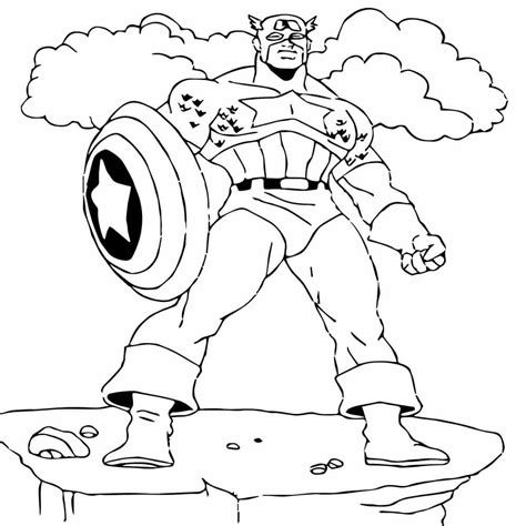 30 Printable Captain America Coloring Pages