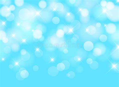 Abstract Blurred Blue Sky Background With Bokeh Lighting Effect Stock