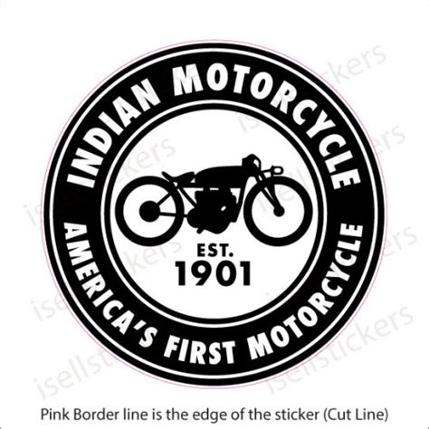 Indian Motorcycle Vintage 1901 Bike Vinyl Window Decal Bumper Sticker